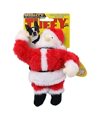 Mighty Jr Holiday Santa 2 Pack, Durable Plush Squeaky Dog Toy