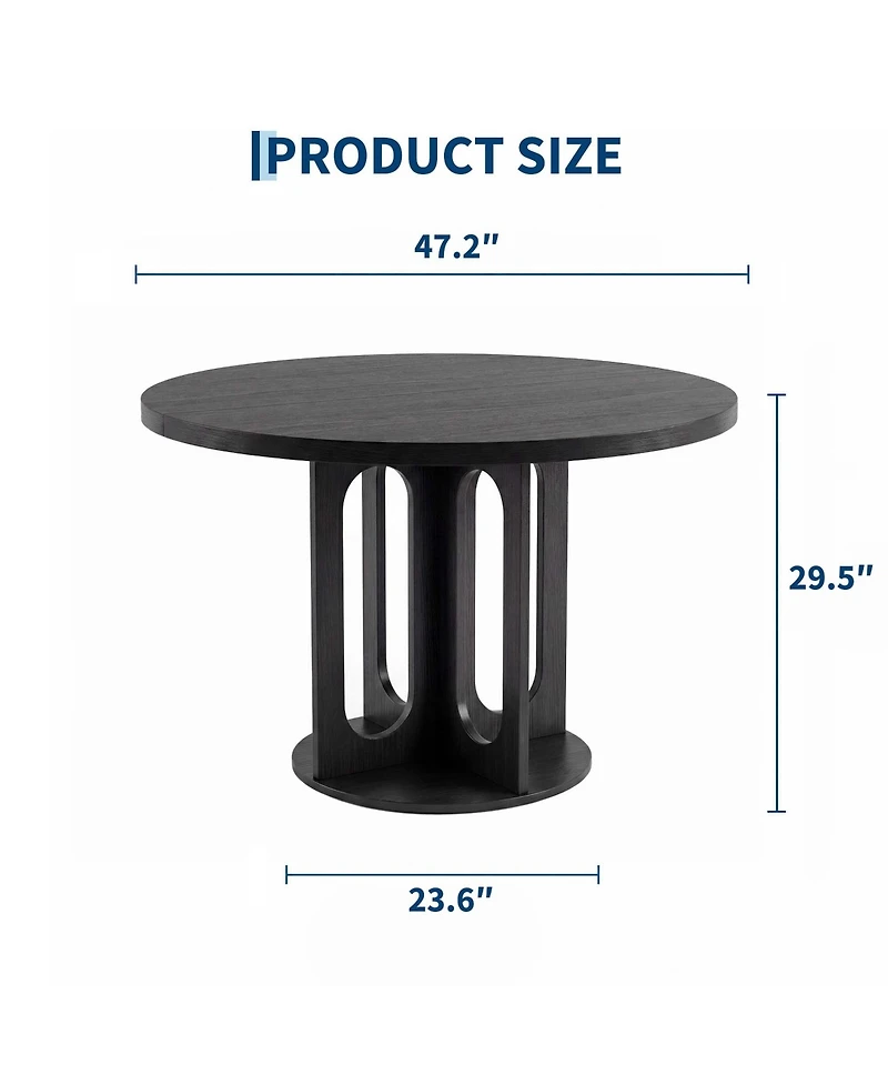 Gaomon 47" Round Dining Table for 4-6
