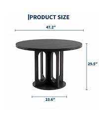 Gaomon 47" Round Dining Table for 4-6