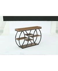 Tribesigns Extra Long Console Table, Narrow Sofa Table Behind Couch with Open Storage Shelf