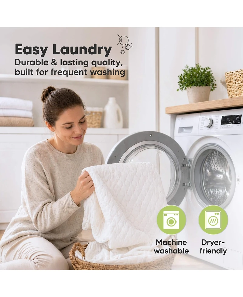 KeaBabies Protect Waterproof Mattress Protector Twin Size, Mavy Quilted Cotton Toddler Twin Mattress Protector Cover, 75x39