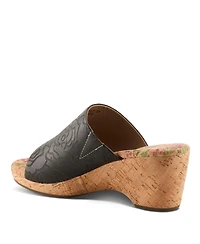 L'Artiste Women's Niceneasy Slide with Hand-Painted Design