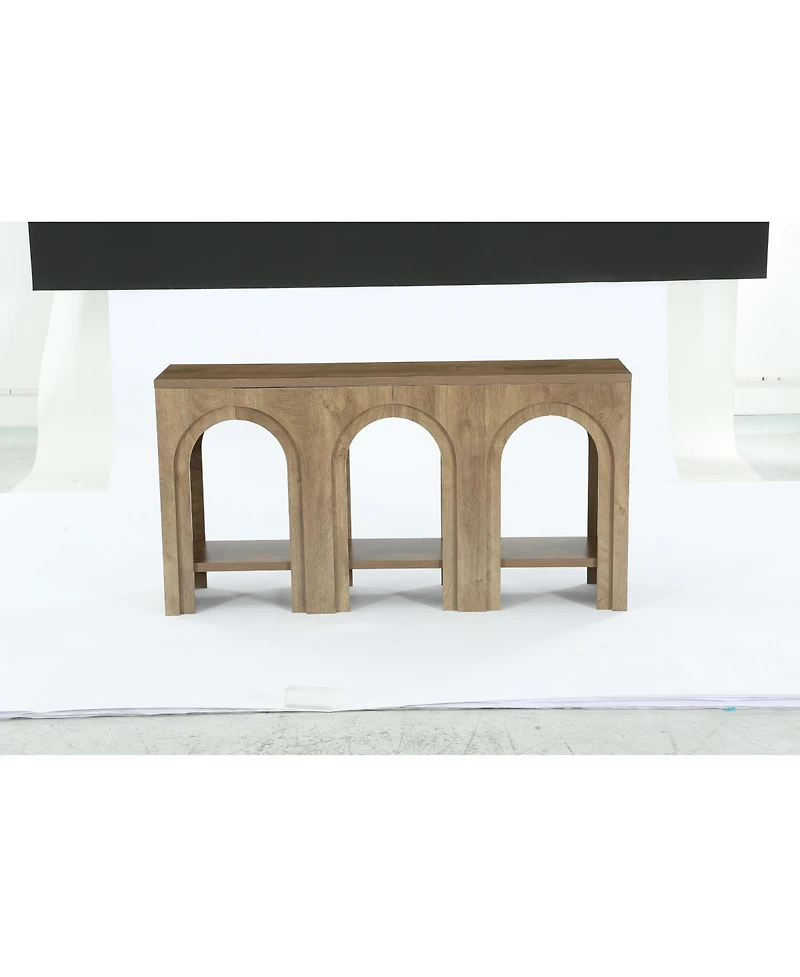 Tribesigns Solid Wood Console Table with Storage, Entryway Table