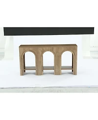 Tribesigns Solid Wood Console Table with Storage, Entryway Table