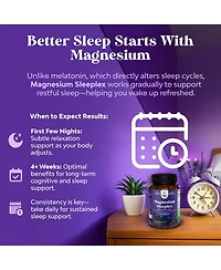 Nature's Craft Magnesium Sleep Support with Magtein Magnesium L-Threonate, Apigenin & L-Theanine for restful sleep. 90 capsules.