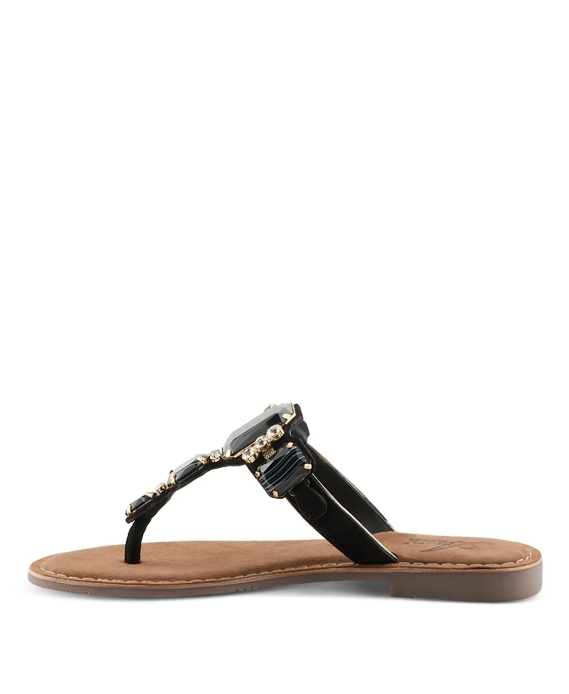 Azura Women's Agates Jeweled Sandal with Soft Footbed for All-day Ease