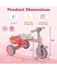 Hongge Convertible Limited-Steering Toddler Trike, 66 lb Capacity, Ages 2-4
