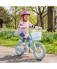 Hongge 12-Inch Kids Bike with Enclosed Chain Guard and Training Wheels, 110 lbs Capacity, Ages 3-4