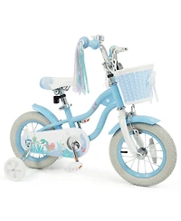 Hongge 12-Inch Kids Bike with Enclosed Chain Guard and Training Wheels, 110 lbs Capacity, Ages 3-4