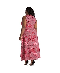 Poetic Justice Plus Curvy Sleeveless Leopard Print Maxi Dress