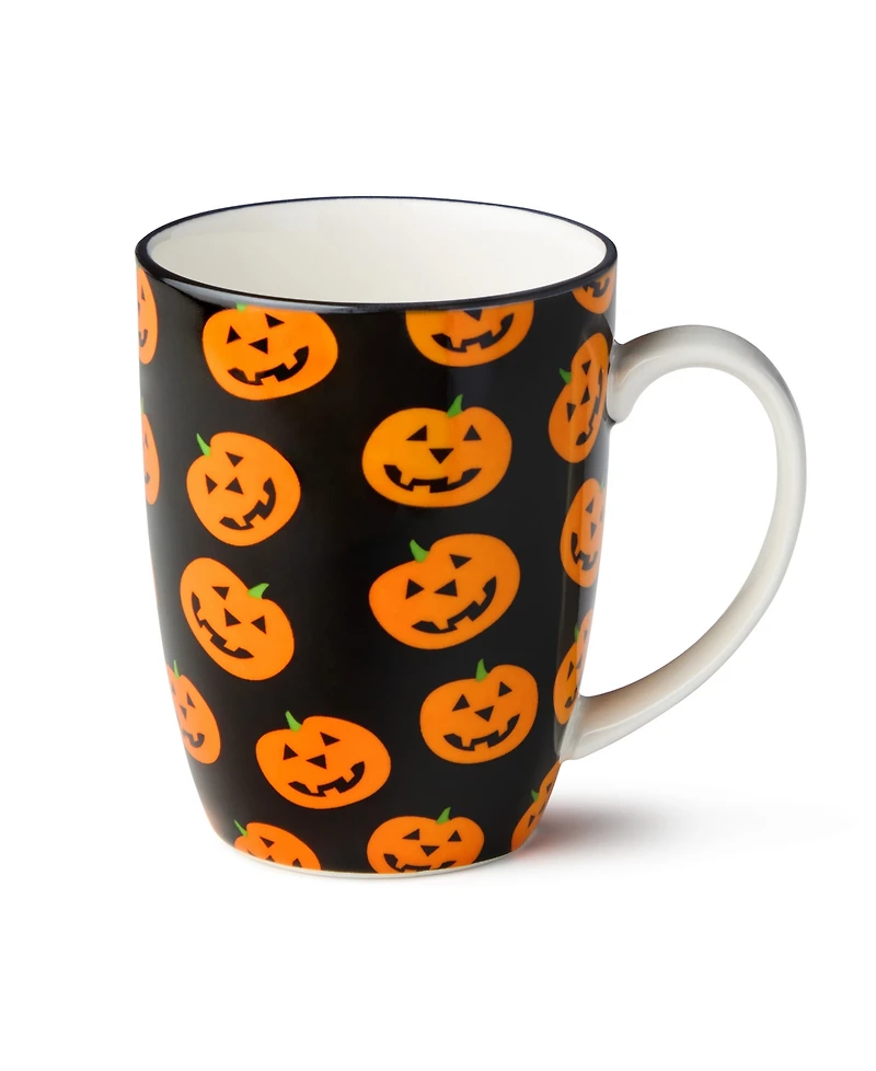 Certified International Halloween Pad Print Mugs, Set of 6