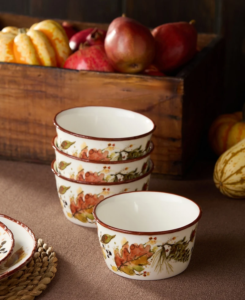 Certified International Autumn Meadows Ice Cream Bowls, Set of 4