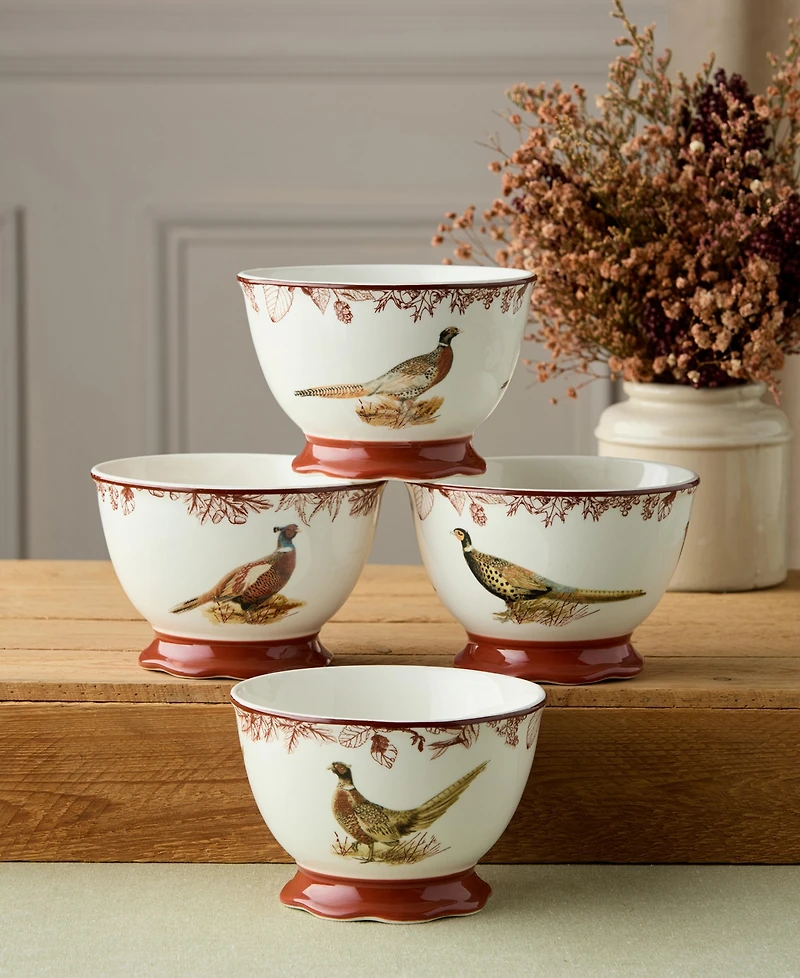 Certified International Pheasant Grove Ice Cream Bowls, Set of 4