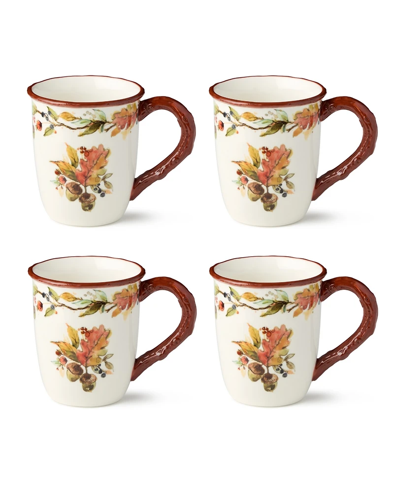 Certified International Autumn Meadows Mugs, Set of 4