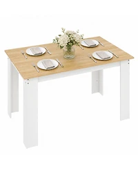 Homcom 47" Modern Dining Table for 4-6 People Kitchen Table, and