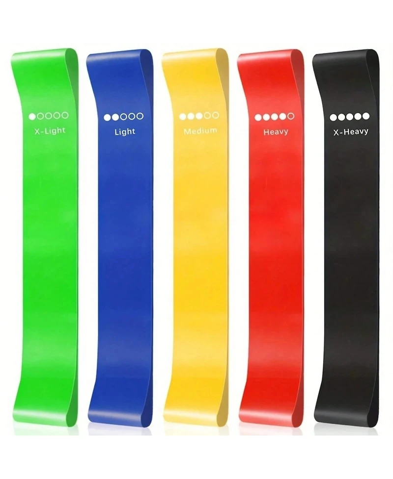 Sevorley Loop Resistance Bands Set, 5 Levels Tpe Exercise Bands with Carry Bag for Yoga, Strength Training, Fitness and Physical Therapy