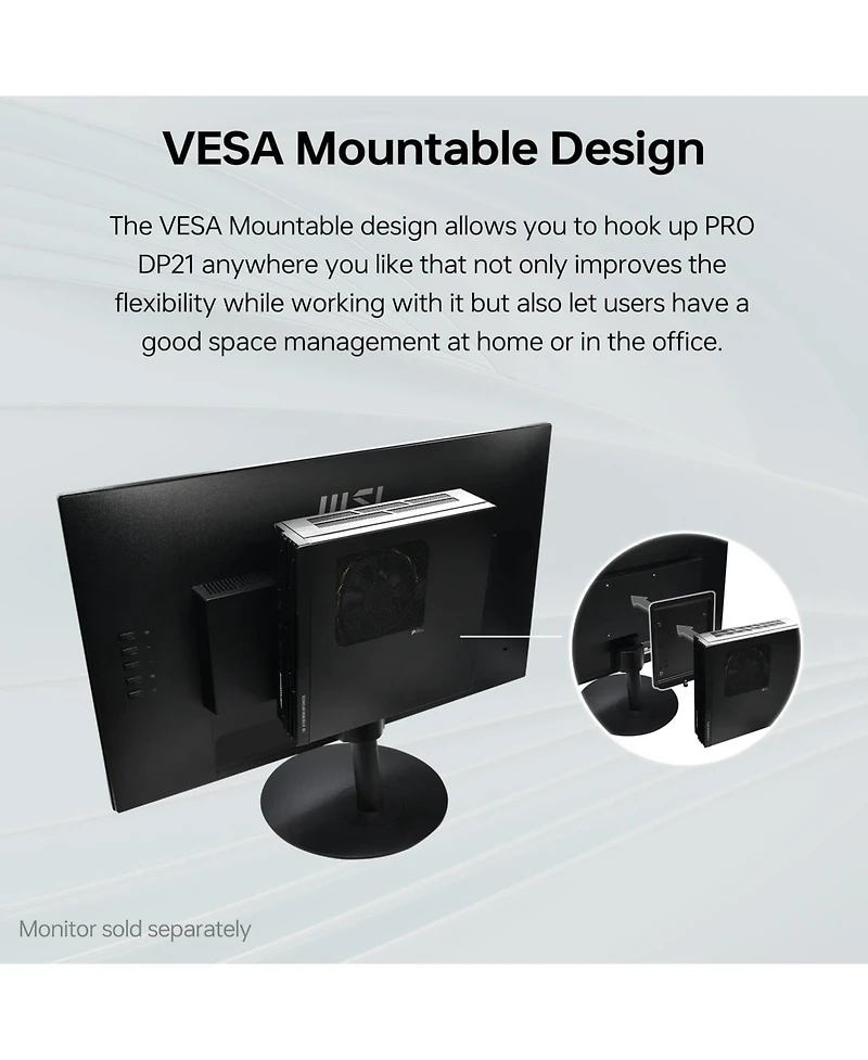 Msi Pro DP21 13M Intel Core i3 16GB Ram Mini Form Factor Desktop