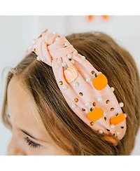 Sweet Wink Little and Big Girls Pumpkin Pearl Gemstone Headband