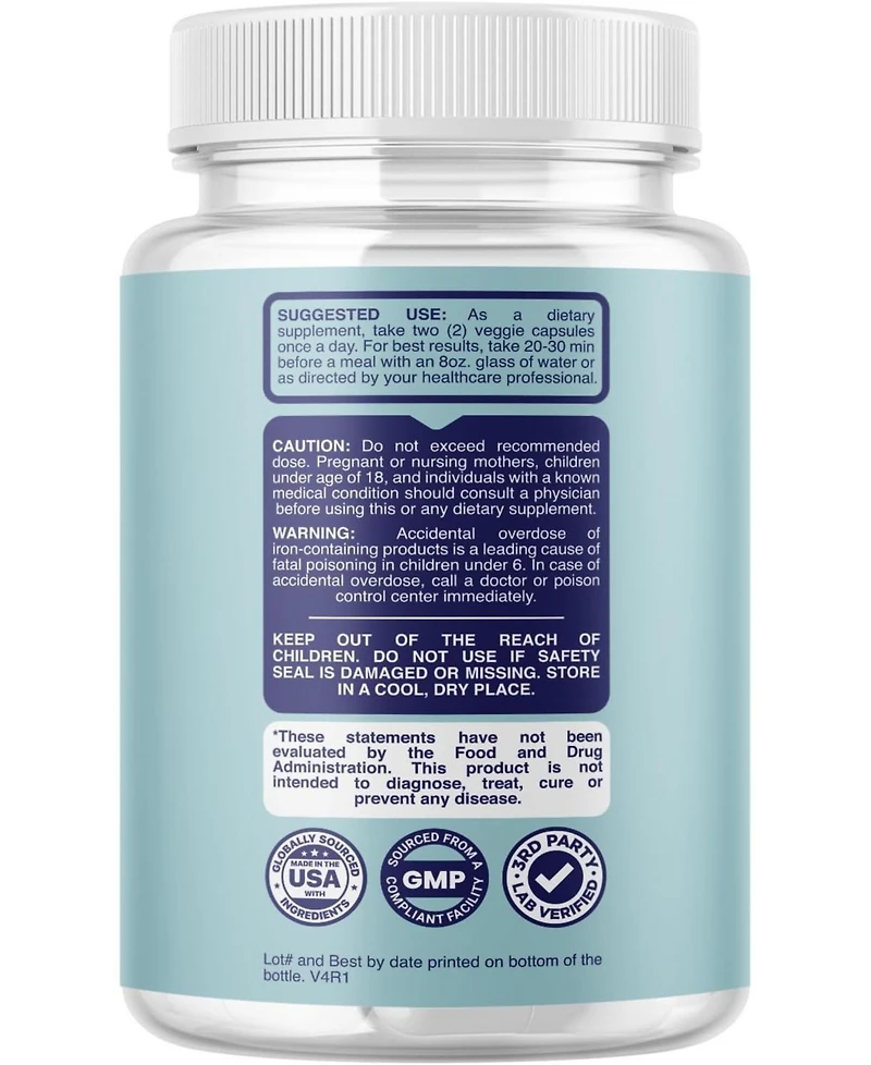Phytoral Nootropic Supplement with Bacopa, Dmae, Glutamic Acid and B Vitamins, 60 Capsules