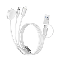 Artudatech 3-in-1 Charging Cable 15W 4ft for iPhone, Apple Watch, AirPods