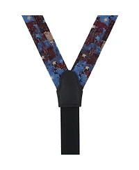 Trafalgar Men's Nyc Proud Silk Novelty Button End Suspenders