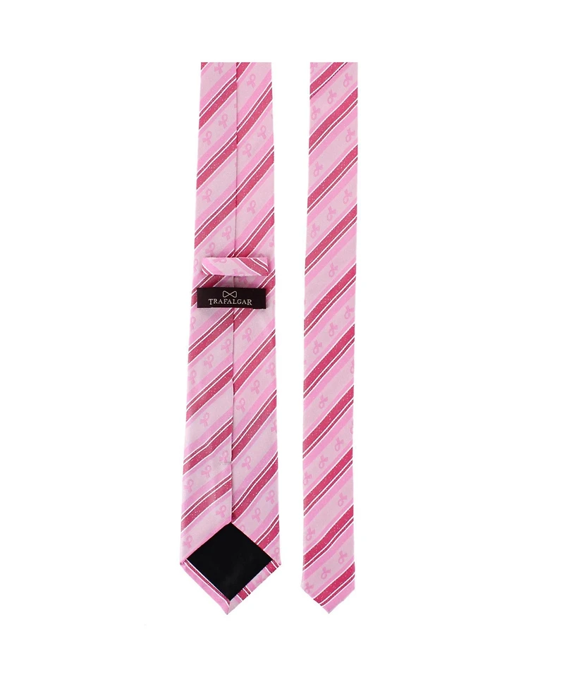 Trafalgar Men's Breast Cancer Awareness Silk Necktie