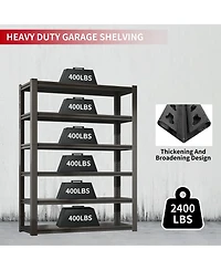 Boyel Living Heavy Duty Storage Rack 400lb Shelf Adjustable Steel 2400lb Capacity