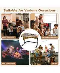 Hongge 32-Note Aluminum Marimba Featuring Lockable Rolling Stand
