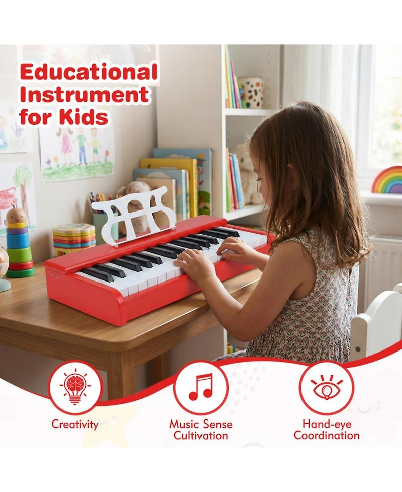 Hongge 30-Key Digital Piano Keyboard With Music Stand, 2-Piece Set