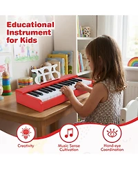Hongge 30-Key Digital Piano Keyboard With Music Stand, 2-Piece Set