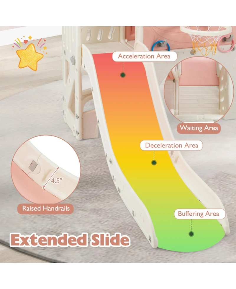 Sugift 10-in-1 Indoor Toddler Slide Set