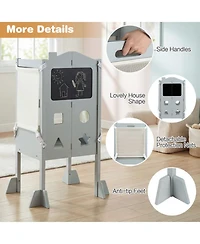 Hongge 3-In-1 Foldable Toddler Tower Convertible to 2-Step Stool