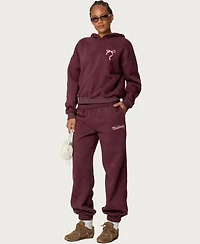 Edikted Women's Sasha Oversized Graphic Fleece Hoodie