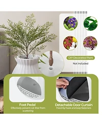 Sugift Smart Plant Cat Litter Box with Electronic Odor Removal and Sterilization