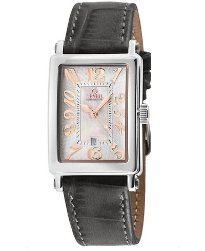Gevril Women's Avenue of Americas Mini Swiss Quartz Italian Leather Strap Watch