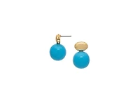 Rivka Friedman 18K Gold Plated Turquoise Bubble Drop Earrings