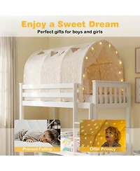 Hongge Glow-in-the-Dark Stars Twin Bed Flannel Canopy Tent, Ages 3+