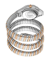 Just Cavalli Women's Reptilia Quartz Two Tone Stainless Steel Bracelet Watch