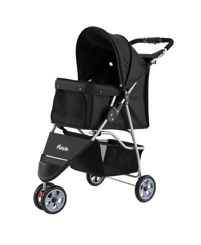Sugift 3-Wheel Pet Stroller for Small Dogs and Cats up to 33 Lbs