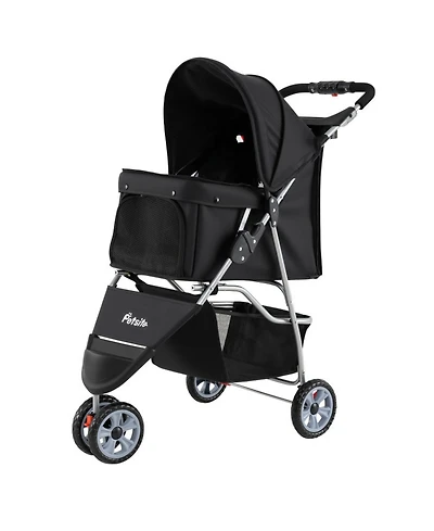 Sugift 3-Wheel Pet Stroller for Small Dogs and Cats up to 33 Lbs