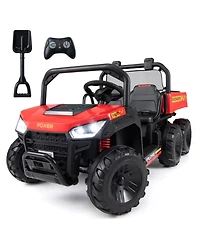 Hongge 2-Seater Remote Control Ride-On Dump Truck, 110 lbs Capacity, Ages 3+