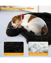 Sugift Plush Calming Dog Couch Bed with Anti-Slip Bottom