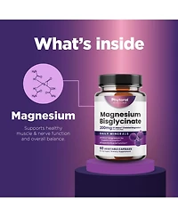 Phytoral Magnesium Glycinate Capsules, 200 Milligram, 60 Count