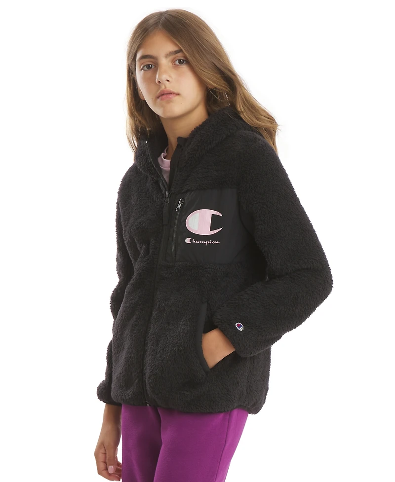 Champion Girls' 4-16 Full-Zip Hooded Sweatshirt