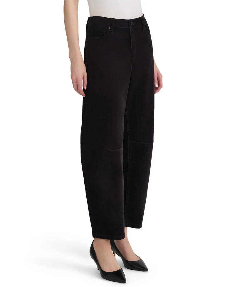 Jones New York Women's Lexington Mid-Rise Barrel Corduroy Pants