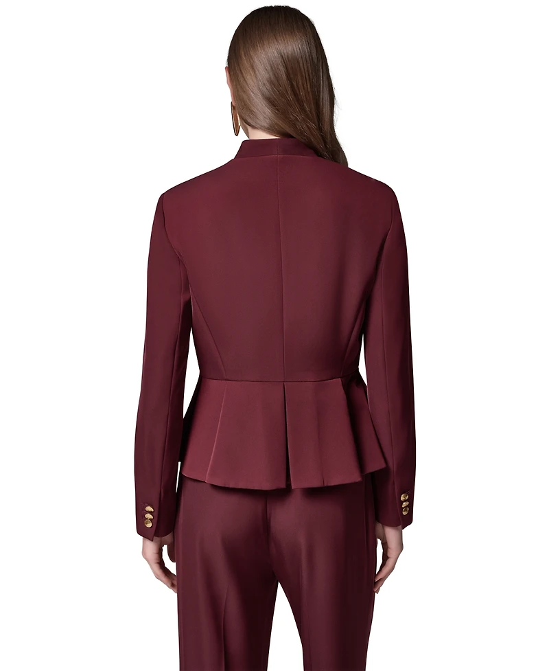 Donna Karan New York Women's Petite Collarless Peplum Blazer