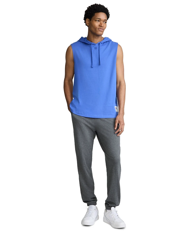 Champion Men's Embroidered C Logo Adjustable Drawcord Hooded Tank Top