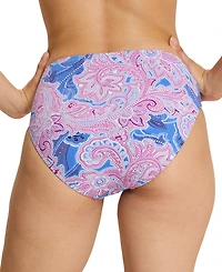Tommy Bahama Women's Paisley Daze High-Waisted Tummy-Control Bikini Bottom