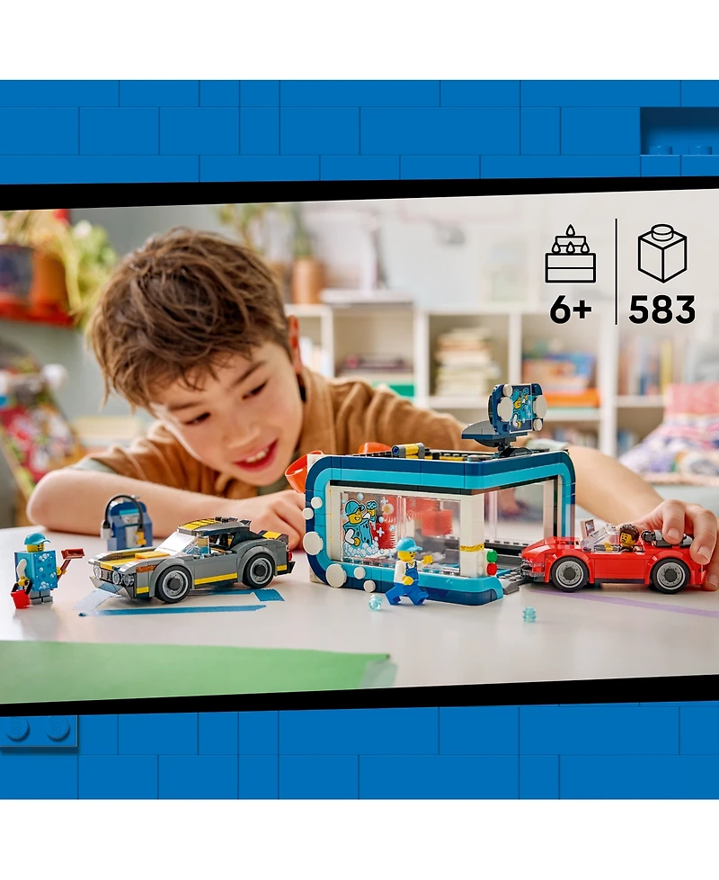Lego City Drive-Through Car Wash 60497 583-Piece Building Set, Ages 6+
