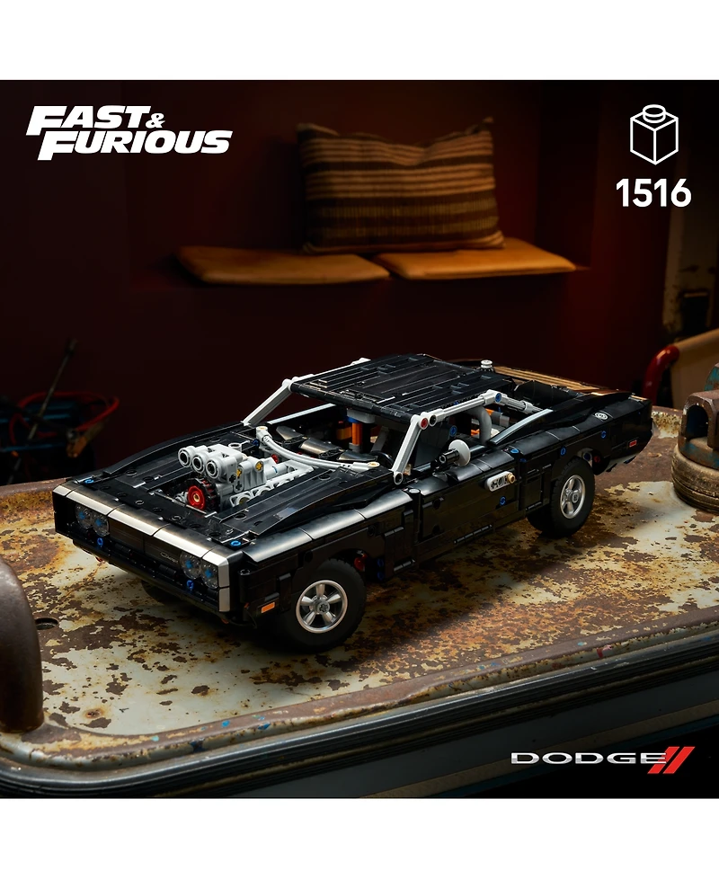Lego Fast and Furious Dodge Charger R/T Car 42231, 1516-Piece Building Set, Ages 18+